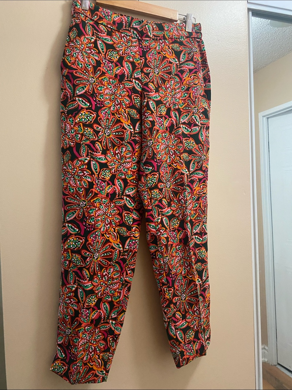 J. Crew Multicolor Floral Print Slim Pants